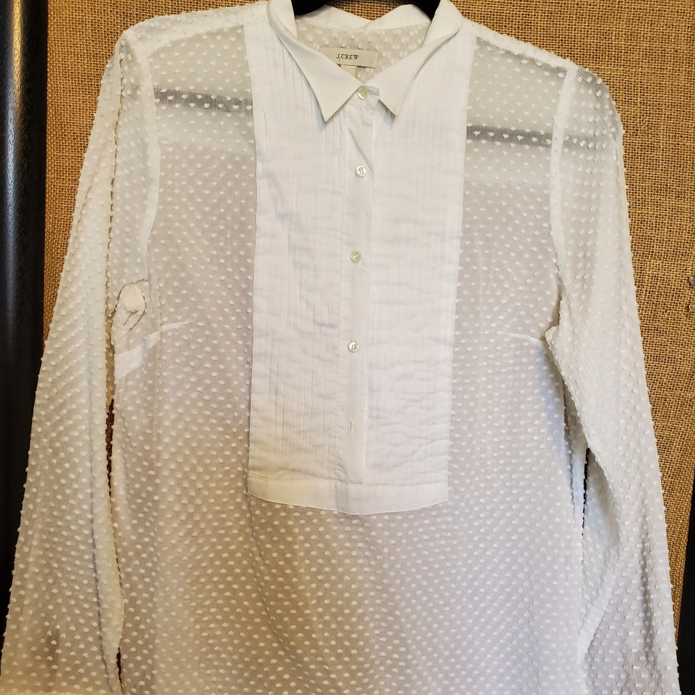 J. Crew size 6 long sleeve 100% cotton shirt